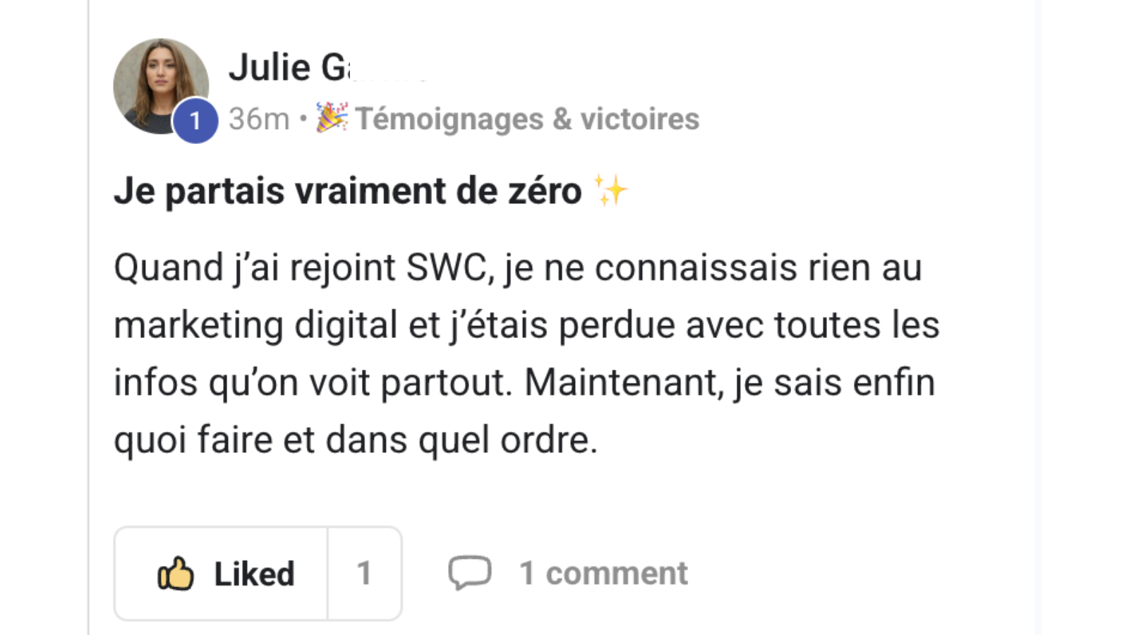 Avis d'un membre SWC 1
