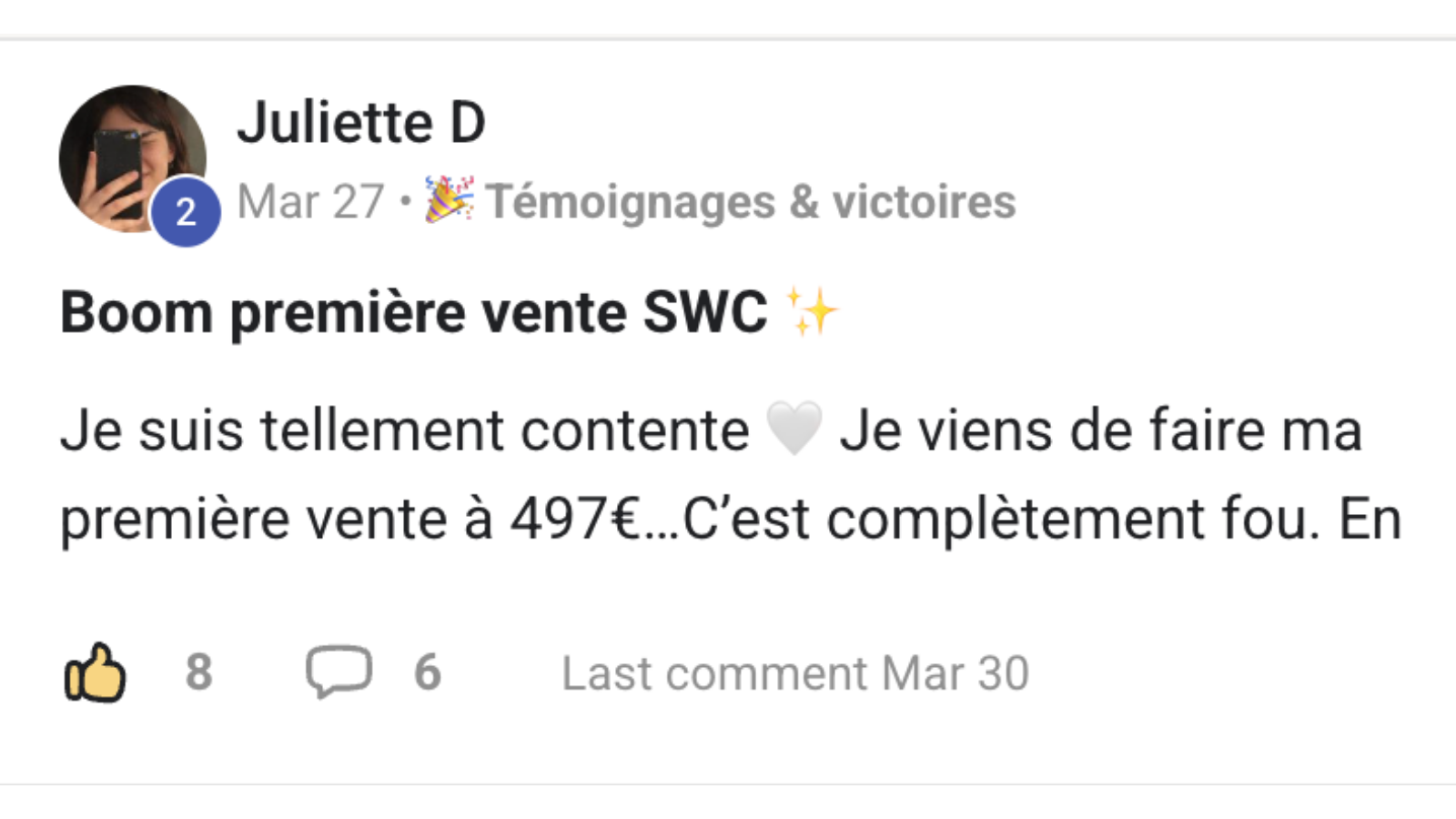 Avis d'un membre SWC 8